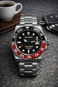 Submariner Coke – Black Red Bezel Automatic Dive Watch | Helixon Watches