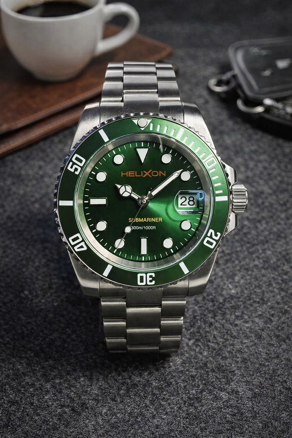 Submariner Hulk – Green Dial Automatic Dive Watch | Seiko movement | Helixon Watches