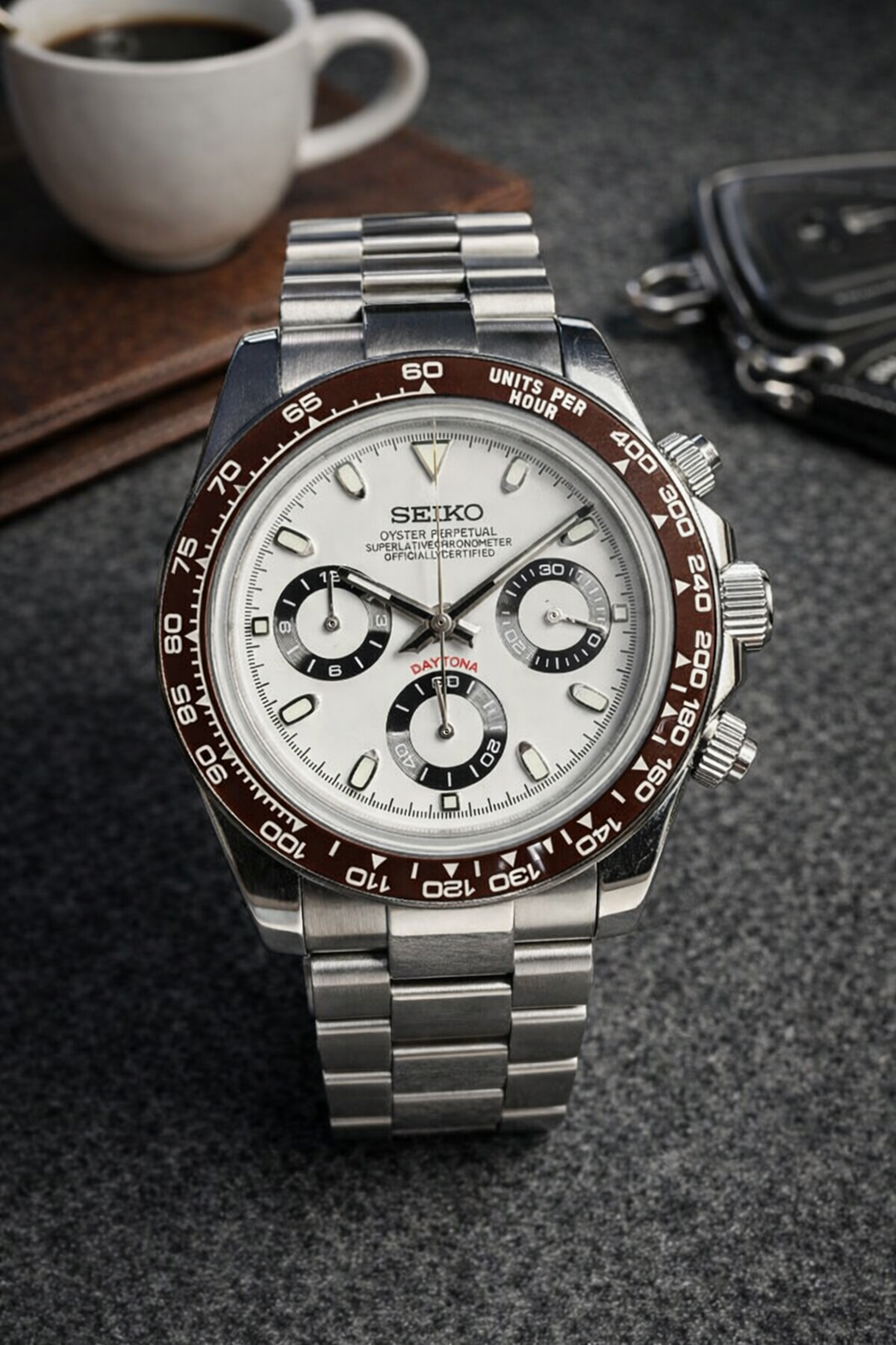 Daytona Panda– Meca-Quartz Chronograph Watch | Helixon Watches