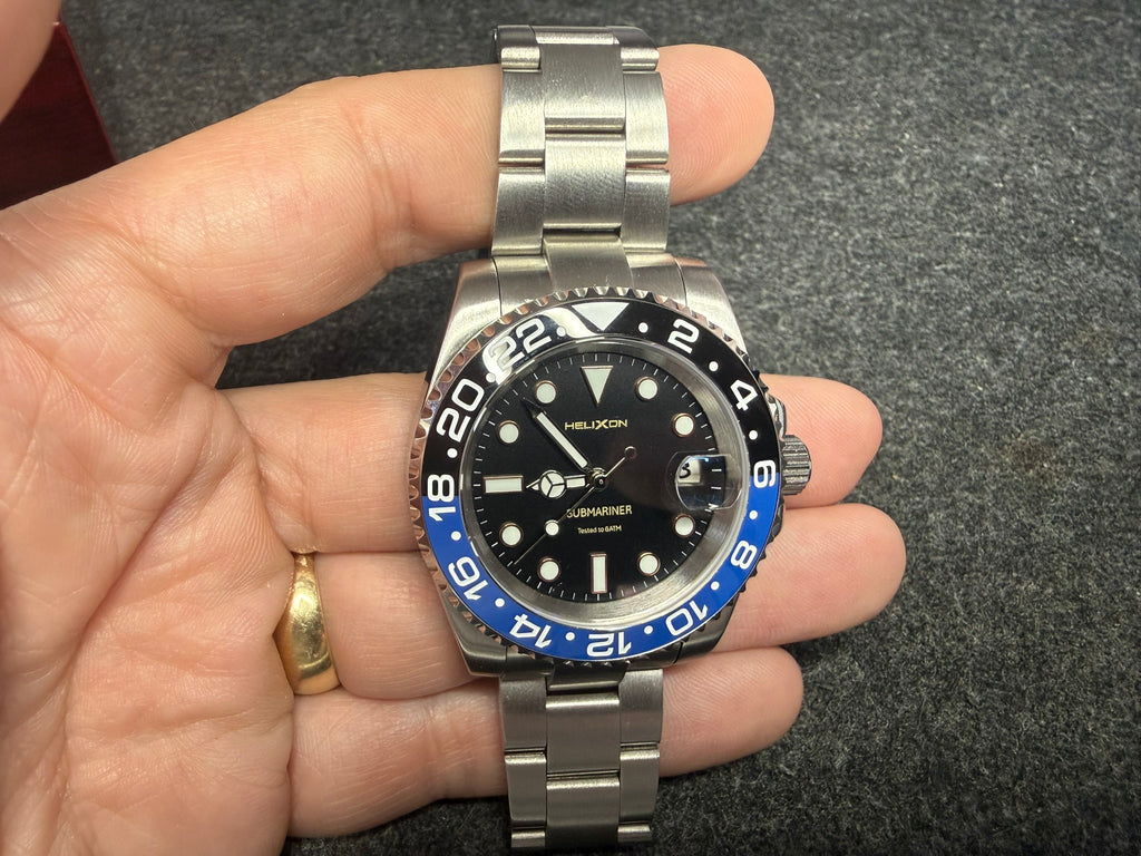 Submariner Batman – Black Blue Bezel Automatic Dive Watch | Helixon Watches